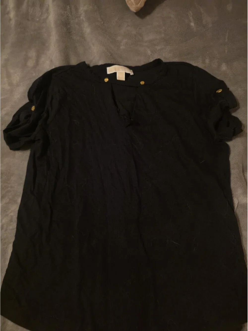 Michael Kors Black Professional T Shirt Women Small Black Studded Medium